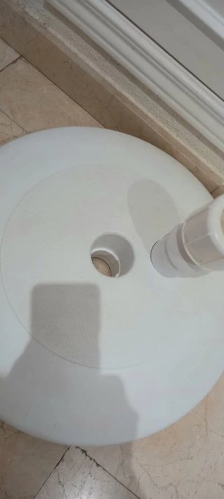 Soporte base Sombrilla Redondo Blanco Plástico