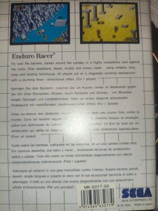 3 juegos Asterix, jurassic Park y enduro Racer