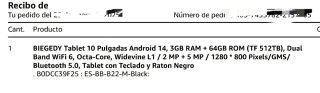 Tablet Biegdy B22 10 Negra