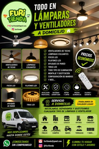 MONTAJE DE LAMPARAS Y VENTILADORES