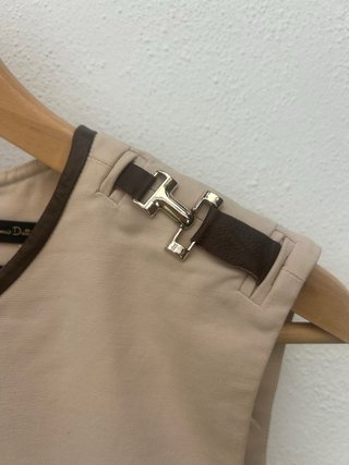 Vestido sin mangas Massimo Dutti Beige