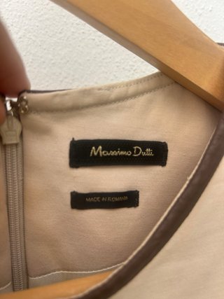 Vestido sin mangas Massimo Dutti Beige