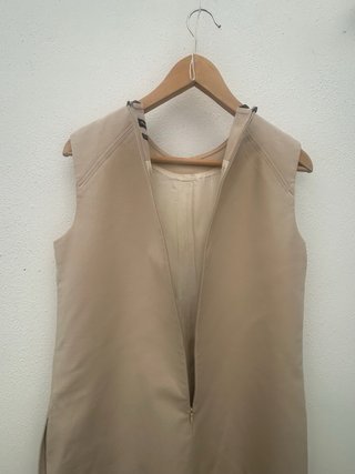 Vestido sin mangas Massimo Dutti Beige