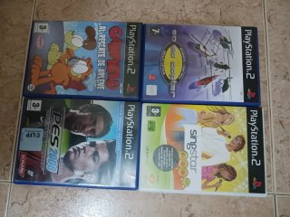 Lote 4 Juegos PlayStation 2 (PES, Garfield, Singst