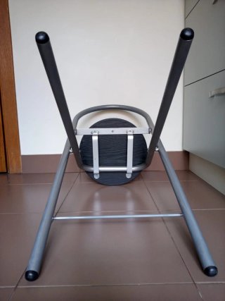1 Taburete Alto, Madera y Acero, Plegable