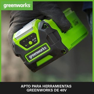 Greenworks batería 40V 2Ah recarga rápida