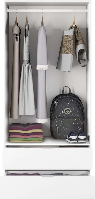 Habitdesign armario juvenil blanco 2 puertas