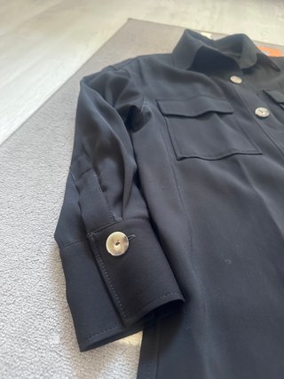 Camisa Fluida Negra Massimo Dutti Talla XS