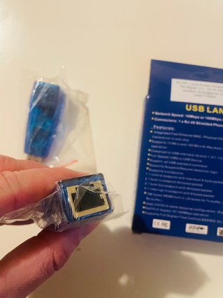 Lote 3 adaptadores USB a RJ45 hembra azul red LAN