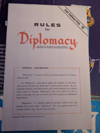 Juego de mesa Diplomacy Avalon Hill