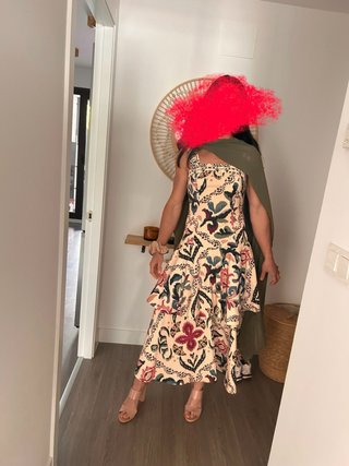 Vestido midi Tintoretto estampado