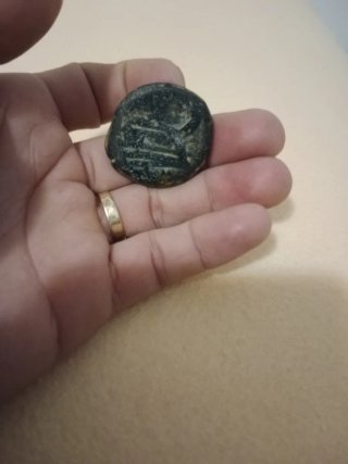 Moneda As de Jano Grande República Romana