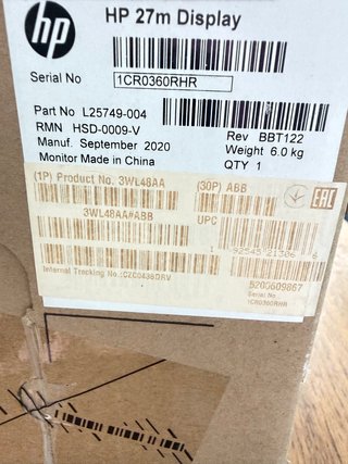 Monitores - HP 27 pulgadas con tecnología IPS