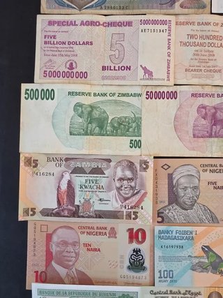 Extraordinario  Lote 22 Billetes África. Todo ....
