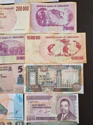 Extraordinario  Lote 22 Billetes África. Todo ....