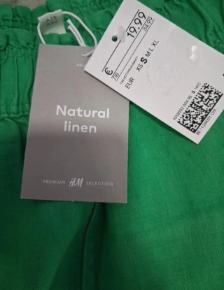 Shorts verdes de lino