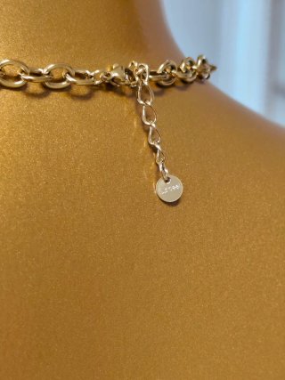 Collar cadena acero con peces y estrellas