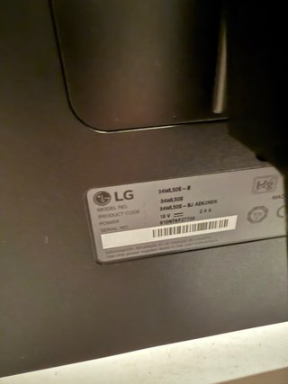 Pantalla LG 34 Ultrawide Negra