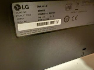 Pantalla LG 34 Ultrawide Negra