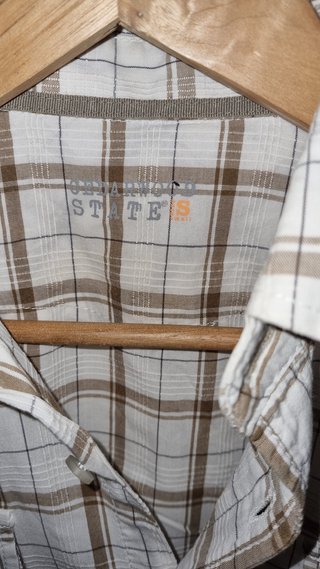 Camisa de cuadros manga corta