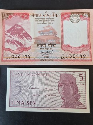 Lotes de 15 Billetes variados nuevos sin circular.