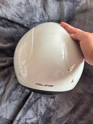 Casco de moto blanco, casco también para painball