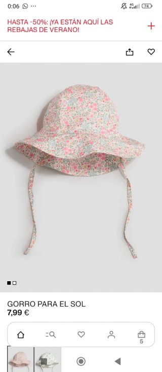 Conjunto 2 gorritos bebé verano Hym
