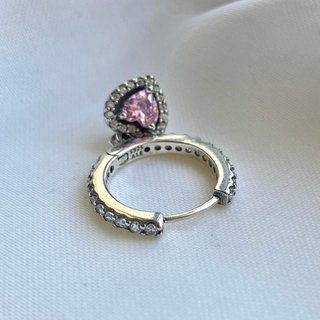 PENDIENTES CORAZON NIVELADO ROSA