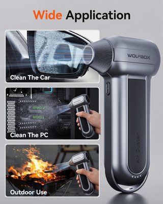 WOLFBOX MF100 plumero eléctrico potente