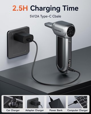 WOLFBOX MF100 plumero eléctrico potente
