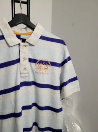 LA MARTINA Polo Rayas Azul/Blanco Talla L