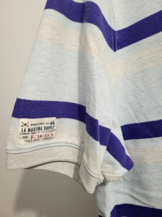 LA MARTINA Polo Rayas Azul/Blanco Talla L
