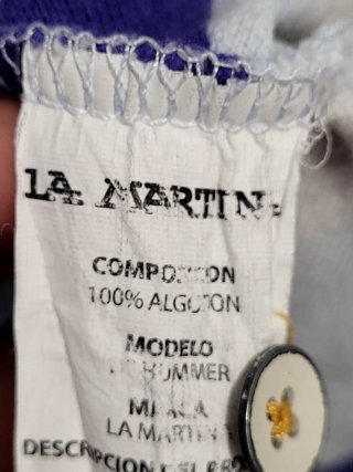 LA MARTINA Polo Rayas Azul/Blanco Talla L