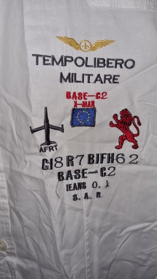 Camicia bianca a maniche corte da uomo