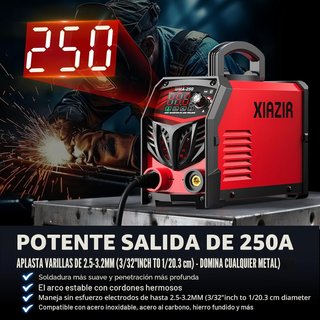Soldador ARC 250A portátil con pantalla LED