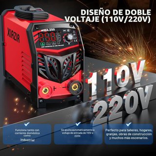Soldador ARC 250A portátil con pantalla LED