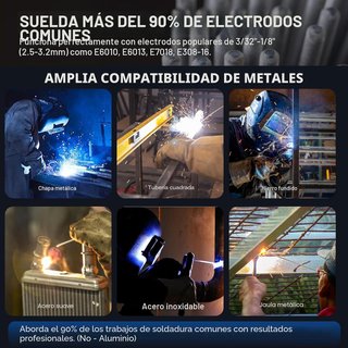 Soldador ARC 250A portátil con pantalla LED