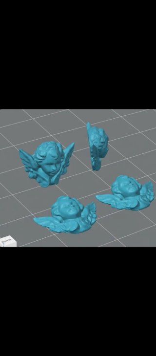 Cabezas de Querubín diseño CS3D.