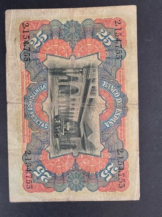 Billete 25 Pesetas Banco de España 1907