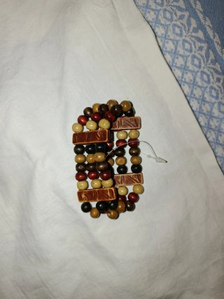 Bracciale simil legno elastico 3 fili