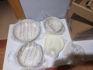 Juego de sartenes beige