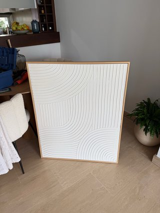 Cuadro diseño moderno beige y blanco