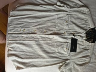 Camicia Zara Uomo Beige Taglia S