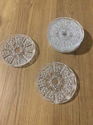 Posavasos de cristal tallado