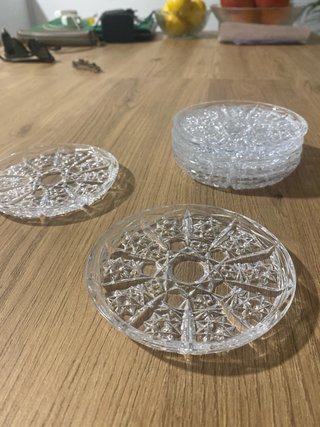 Posavasos de cristal tallado