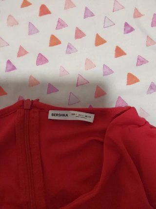 Vestido rojo manga larga