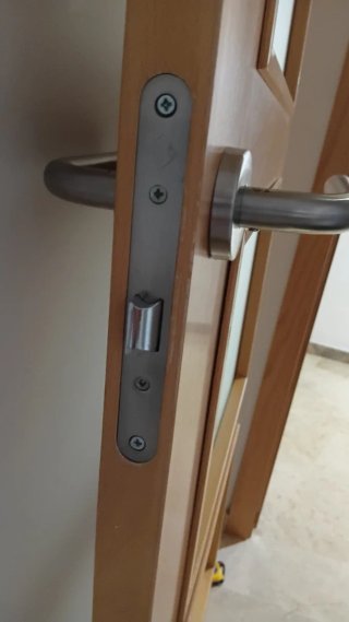 Puerta madera y cristal