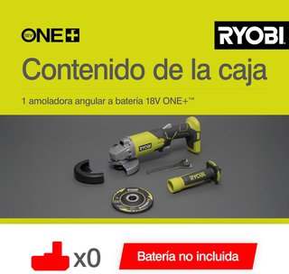 RYOBI amoladora angular sin cable 18V