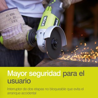 RYOBI amoladora angular sin cable 18V