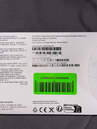 Apple Watch SE 3 44mm Azul Medianoche